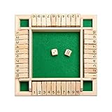 Mach Die Box Zu Hölzern Mathematisch Traditionell Pub Board Würfelspiel Spielzeug Für 4 Spieler, Spieler Shut The Box Würfelspiel Holznummer Brettspiel Flip Lid Box Von Kinder Erw