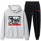 YANXS Hellbound 2021 지옥 Anime Charaktere Film Cosplay Star Gleichen Stil Herbst Und Winter Plus Fleece Kapuzenpullover Hose Sportanzug für MäNner Und F