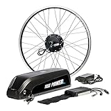 YOSE Power 28 Zoll 700C E-Bike Umbausatz Conversion Kit 36V350W Heckmotor mit 36V13Ah Li-ion Batterie für Hinterrad 8-10 Gang Steckranz Kassette, Integrierte Controller, LCD Anzeige, Pedal S