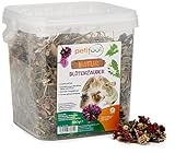 petifool Blütenzauber 360g - Ergänzungsfutter für Nager - natürliches Nagerfutter für Kaninchen, Meerschweinchen, Hamster, Chinchilla & mehr - ohne künstliche Zusätze - 100% Natur -artgerechtes F