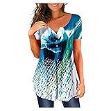 HHOP brauner Pullover Tops Damen Spitze Tunika grünes Langarmshirt Damen Kurzarm Rollkragenpullover sommerpulli Damen Longshirt mit Leggings Damen Pullover Weiss Damen Wickelbluse D