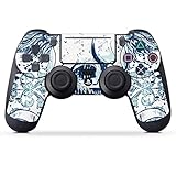 DeinDesign Skin kompatibel mit Sony Playstation 4 PS4 Slim Controller Folie Sticker Totenkopf Tattoo Flüg