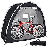 2021 Neues Fahrradzelt, dauerhafte wetterfeste Fahrradabdeckung, Fahrradaufbewahrung Schutzhülle Zeltschuppen für Garten/Outdoor/Home Shelter (Schwarz)