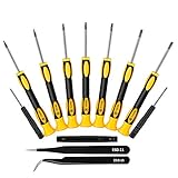 SOONAN Professioneller Schraubendreher, Torx/Sterne, Tx magnetisch, 6 Stück, T3 T4 T5 T6 T8 T10 Screwdrivers für Mobiltelefon, Xbox PS4, Ring für Display