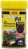 JBL NovoFil 30260, Ergänzungsfutter für wählerische Aquarienfische, Rote Mückenlarven, 100