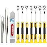 MMOBIEL 10 in 1 Torx Schraubenzieher Werkzeug Set mit Rutschfestem Griff für Smartphone iPad MacBook Laptop Tab