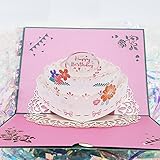 YCDtop 3Pcs 3D Pop Up Happy Birthday Gruß Einladungskarten Laser Cut Jungen Mädchen Kinder Geschenkkarte Danke Karten Fahrzeug Miniaturen Postk