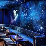 XLMING 3D Decke Decke Thema Hintergrundbild Cosmic Galaxy Zenith Wallpaper fototapete 3d effekt tapete Wohnzimmer Schlafzimmer Hintergrundbild-300cm×210