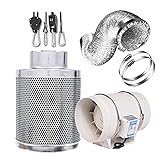 NBXLHAO Pflanzenzelt - BelüFtungsset (4/6/8 Zoll), Mit Praktischem ZubehöR, FüR Grow Tent Indoor Hydroponics Plant Grow,White-4