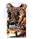 WANHONGYUE Titan Aufklärungstruppe Wappen Attack on Titan Anime T-Shirt Cosplay Kostüm Sommer Kurzarm Tee Top Shirts Weiß 10 XXXXL
