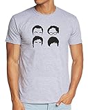 Coole-Fun-T-Shirts Herren T-Shirt Frisuren Big Bang Theory, hellgrau, L, 10850