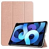 ZHIWEI Tablet PC Tasche Für iPad Air4 10.9 2020 Tablet-Gehäuse, für iPad 11 2018 Tablet-Gehäuse Leichtgewichtiger Trifold-Stand PC. Hard Back Coverwith Trifold & Auto Wake, Schlaf (Color : Rose Gold)