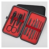 QTBH Nagelknipser Schere Nagelclipper Set Tote Hautzange Nagelzange Zange Pediküre Messer Nagelnut Nagel Maniküre Werkzeug Nagelschneider für Finger und Fußnägel (Size : Upgraded 10 Classic Black)