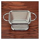 Gebratener Korb Edelstahl Fry-Korb Haushalt Französische Friteskorb Binaural Drain Korb Gebratene Lebensmittelfilter für Restaurants, Küchen, Snackbars Für Pommes Frites Garnelen Zwiebelring
