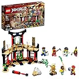 LEGO 71735 NINJAGO Turnier der Elemente Tempel Bauset mit Kampfarena und sammelbarer Figur des Goldenen Ninja Lloy