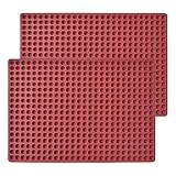 Basics Pyramiden-Silikon-Backmatte mit Spatel (3 Stück) | 1,2 cm Halbkugel-Schokoladenform Kochmatte | 468 Löcher Backformen Lebensmittelqualität Backmatte für Kekse, Pralinen oder Hundeleck