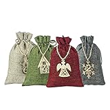 Adventskalender zum Befüllen Schöner Jute-Adventskalender 2021, zum Befüllen von Tüten und digitalen Stickern selbst. Basteln Adventskalender-DIY Basteln für Männer und Kinder. (LeinenA)