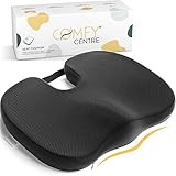 COMFYCENTRE® Orthopädisches Sitzkissen - Ergonomisches Sitzkissen für Auto und Bürostuhl - Steißbeinkissen aus Memory Foam für mehr Sitzkomfort - Perfekt für Entlastung Steißbein & Rück