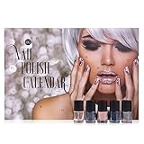 accentra Beauty-Adventskalender Nagellack für Frauen, 24 top Farben im metallic effect Nagellack, nude, pastell uvm, Nagellack-Sets mit 24x4