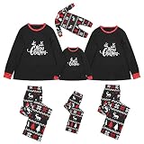 Weihnachten Familie Pyjama Set Outfit Set Homewear Lange Ärmel T-Shirt + Plaid Lange Hosen Nachtwäsche mit Hirsch Gedruckt für Papa Mama Kinder Baby