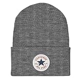 Converse Unisex – Erwachsene Chuck Patch Tall Beanie, grau, OS