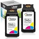 CKMY CL-546XL als Ersatz für Canon 546 XL Druckerpatronen für Canon Pixma MX495 MG2950 iP2850 MG3050 MG3051 MG2450 MG2550 MG2550S MG2555S MG2950S TS3150 (2 Farbe)