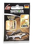 Zander Ryder S-249 Gr. 2/0 - 70cm Vorfachhaken Carbon Steel von SÄNGER