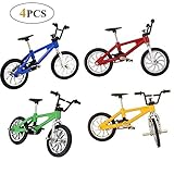 Reastar 4 Stück Finger Fahrrad Mini Fahrrad Spielzeug Legierung Finger Mountainbike Modell Ornamente BMX Fahrrad Kugel Modell Bike Gadg