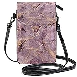 Crossbody Phone Bags for Women Leather Lightweight Shoulder Bag with Card Slots Geometric Marble Texture Purse Wallet Small Bag, Marmoriert 038, Einheitsgröß