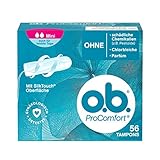 o.b. ProComfort Mini Tampons mit Dynamic Fit Technologie und SilkTouch Oberfläche / Für ultimativen Komfort (innerhalb des o.b. Sortiments) und zuverlässigen Schutz / 56er Pack