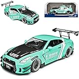 Nisan Skyline R35 GT-R Coupe Grün Liberty Walk LB Modell Ab 2008 1/18 Solido M