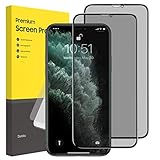 [2 Stück] Schutzfolie Panzerglas für iPhone Xs/X/11 Pro Privacy Anti Spion Dunkel Folie 3D Vollständige Blasenfrei Abdeckung Sichtschutzfolie Displayschutzfolie für iPhone 11 Pro/X/Xs/10 - Schw