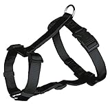 Trixie 14311 Classic H~Geschirr, S–M: 40–65 cm/15 mm, schw