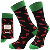 CHiLI Lifestyle Socks Motivsocken Peperoni Du bist das Schärfste Herrensocken Strümpfe Socken, Mehrfarbig, 41-44