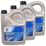 3x 5L 5 Liter ORIGINAL OPEL GM MOTORÖL 5W-30 dexos2 Longlife 5W30 ÖL - 1942003