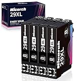 Hicorch 29XL Schwarz Ersatz für Epson 29 Druckerpatronen Kompatible mit Epson Expression Home XP-235 XP-245 XP-247 XP-255 XP-332 XP-335 XP-342 XP-345 XP-352 XP-432 XP-435 XP-442 XP-445 (4-Pack)