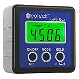 Neoteck Digitaler LCD Winkelmesser Neigungsmesser Inklinometer Wasserdicht Bevel Box Winkelmessgerät Wasserwaage - B