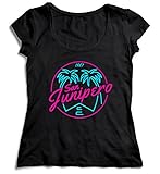 MyMerchandis 1987 San Junipero T-Shirt, 100 % Baumwolle, für Frauen, Schwarz / Damen Gr. X-Large, schw
