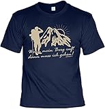 Klettern Bergsteigen Wandern T-Shirt Berg Sport Alpinisten Bergfreunde Freizeit Motiv Bedruckt Herz VERLOREN Klettersteig Geher Trekking Gr. XXL :