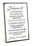 TypeStoff Holzschild mit Spruch – Zuhause ist es am schönsten – im Vintage-Look mit Zitat als Geschenk und Dekoration zum Thema Familie und Heimat (19,5 x 28,2 cm)