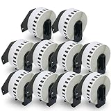 BETCKEY - Kompatible mit Brother DK-22210 Etikettenrollen, 29mm(B) x 30,48m(L), Endlosetikett Verwendung für Brother QL-Etikettendrucker[10 Rollen/Endlosetiketten]