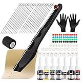 Stick and Poke Set, Solong DIY Tattoo Kit mit Tattoo Nadeln Bandage Tattoo Ösen und Tinte für Tattoo Artist GK803TI302-1