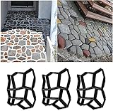 Wondsea 3X Pflasterstein Pflasterform, Gehweg Form Betonform von Gehwegen Schalungsform Gießform Plastikformen,Pflastersteine streichen, Garten Trittsteine, Beton Gießform (43 x 43x 4cm)