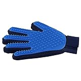Fellpflege-Handschuh für Haustiere, sanfte Enthedderungsbürste – Effizienter Tierhaarentferner Handschuh – verbessertes Fünf-Finger-Desig