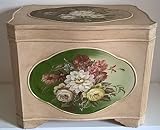 Private Sitzbank Truhe COUNTRY Shabby aus Holz mit Dekor handb