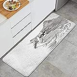 Küche Teppich, Katze Kopf Portrait pelzy süße Kopf kätzchen häuser Meow Haustier Zeichnung, wasserdicht Nicht rutsch weich waschbare küche Matte Comfort bodenmatten tepp