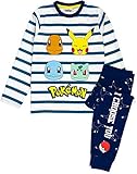 Pokemon Pyjamas Pikachu Charaktere Kinder gestreiftes T-Shirt & Hose Pyjamas 11-12 J