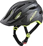 ALPINA Unisex - Kinder, CARAPAX JR. Fahrradhelm, black-neon-yellow, 51-56