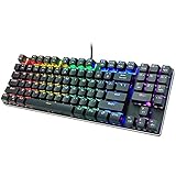 Hintergrundbeleuchtete Tastatur Wired Gaming 89-Key Mechanische Tastatur Backlit Anti-Ghosting Blau Rot Braun Schalter Nummernschlüssel Russische Tastatur Mehrsprachige drahtlose T