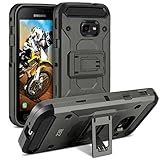BEZ Hülle für Xcover 4 Hülle, Xcover 4S Hülle, Handy Schutzhülle Outdoor Kompatibel für Samsung Galaxy Xcover 4 / 4s [Heavy Duty Serie] Dual Layer Armor Case Stoßfestes Shockproof Robuste, Dunkelg
